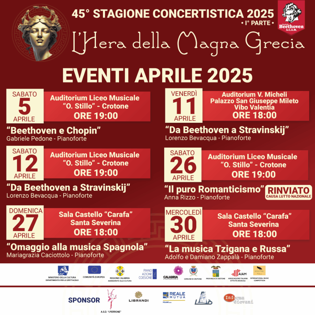 APRILE-DEFINITIVO-1024x1024 Programma 45° Stagione Concertistica 2025 - I° Parte - L'Hera della Magna Grecia