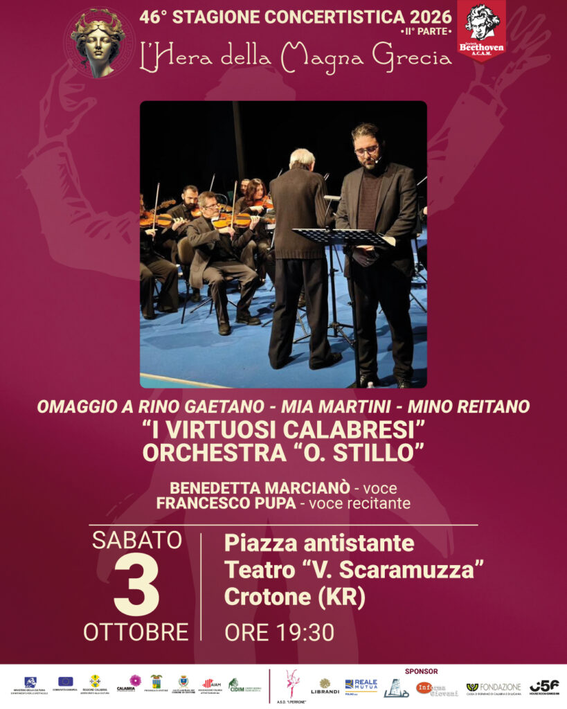 Locandine-Stagione-26-Seconda-Parte-Beethoven-ACAM-3ottobre-819x1024 CROTONE, Sabato 3 ottobre il concerto “I Virtuosi calabresi” inaugura la seconda parte DELLA 46ª STAGIONE CONCERTISTICA “L’HERA DELLA MAGNA GRECIA”